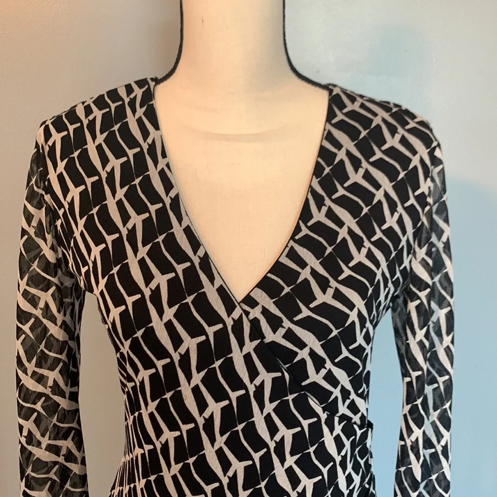Kenneth Cole Faux Wrap Dress - Picture 3 of 8
